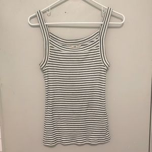90s style Banana Republic Black and White striped tank top